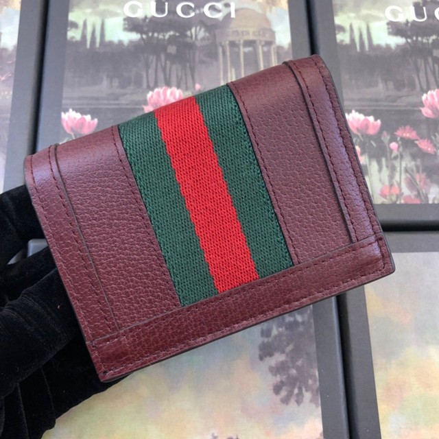 Gucci經典款錢夾錢包 523155 古馳最新款ophidia系列小卡包 Gucci女士零錢卡包 Gucci名片盒  gqy3434